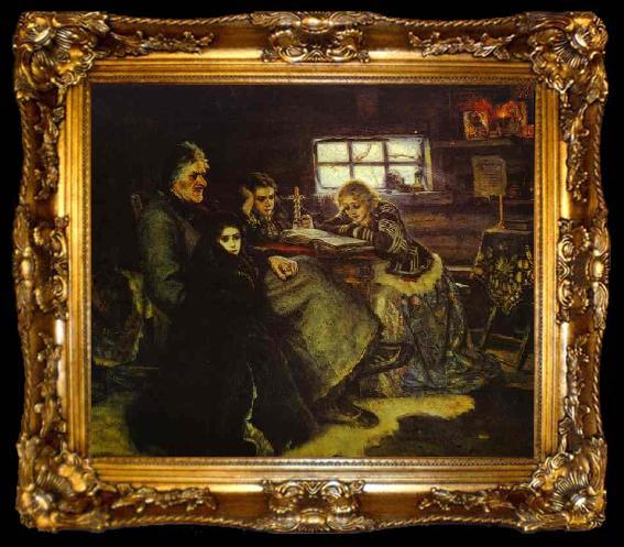 framed  Vasily Surikov Menshikov in Berezov, ta009-2